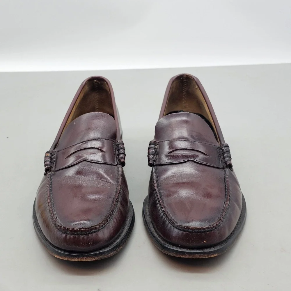 Florsheim Imperial Mens Burgundy Leather Penny Loafers Dress Shoes 11.5 B 30068